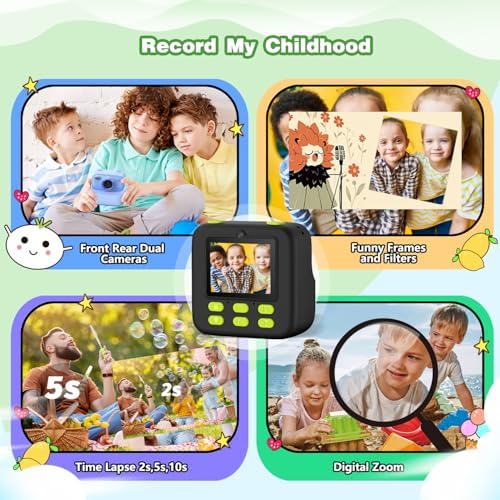 masterbee Kids Instant Print Camera, Birthday Gifts for Boys and Girls, Kids Digital Camera Toys, 1080P HD Video, 3 4 5 6 7 8 9 10 11 12 Year Old Boy Gifts/Girl Gifts (Black) - Image 3