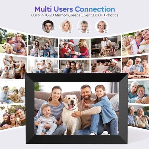 Uhale Digital Picture Frame WiFi 10.1 inch HD IPS Touch Screen Electronic Picture Frame Slideshow Smart Loop Digital Photo Frame with APP & SD Card Slot to Load Photos & Videos from Your Phone - Image 5