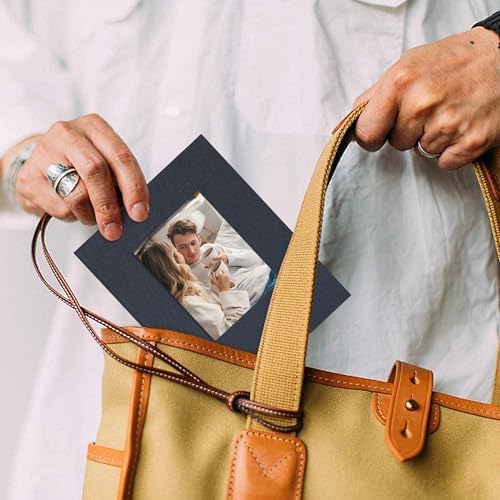 Small 4x6 Photo Album 24 Pockets Linen Cover Gray Blue - Image 6