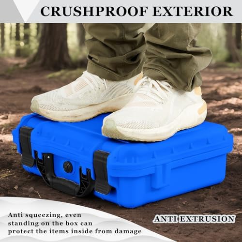 Relaxweex 14.3 x 11.4 x 4.5 Inch Hard Case, Stripe Shell, Blue - Image 6