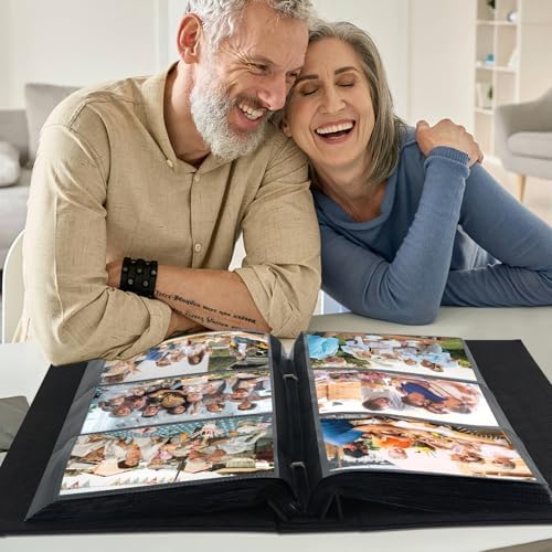 Artmag Fabric Photo Album 4x6 300 Large Capacity for Family Wedding Anniversary Linen Album Holds 300 Horizontal Photos (300 Pockets, Blue) - Image 6
