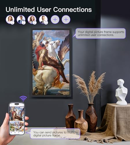 Uhale 32 Inch Extra Large Digital Picture Frame with 64GB, Remote Control, 1920 x 1080 FHD IPS WiFi Electronic Photo Frames, Support SD and USB, Share Moments Securely and Instantly, No Touch Screen - Image 6
