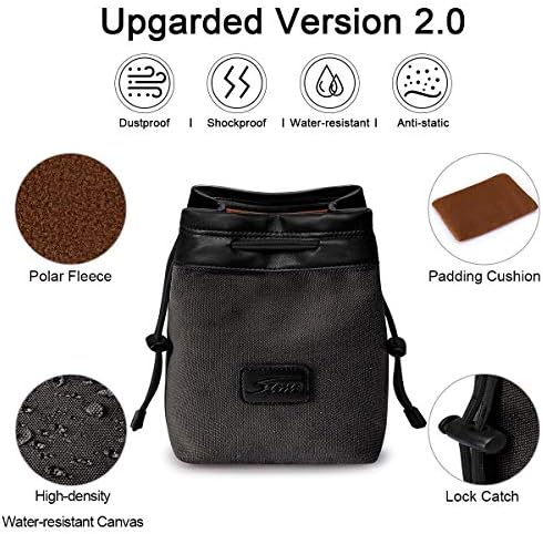 S-ZONE Soft Camera Bag DSLR Insert Handbag Drawstring Lens Case - Image 2