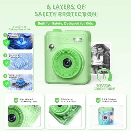 Gofunly Kids Camera Instant Print: Birthday Gifts for Age 4-10 Girls Boys - Image 2