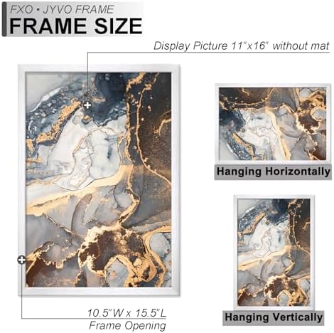 Fxojyvo 11x16 Picture Frame White Engineered Wood Wall Hanging - Image 4