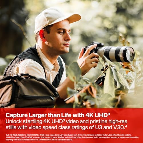 SANDISK 512GB Extreme PRO SD UHS-I Card - Up to 250MB/s Read Speed and 170MB/s Write Speed, 4K UHD, Full HD, U3, and V30 - SDSDXXJ-512G-GSCIN - Image 2