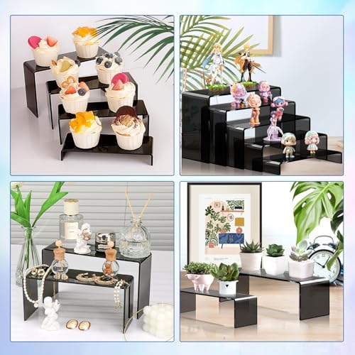 Aheroi Acrylic Risers Display Stands, Acrylic Stands for Display 10Pcs 2Set - Image 4