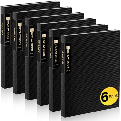 Sooez 6 Pack Binder with Plastic Sleeves 18Pocket, Displays 36 Pages 8.5x11 by Sooez