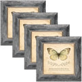 XUANLUO 5x5 Picture Frames Set of 4,Rustic Retro Photo Frame(Grey) by XUANLUO