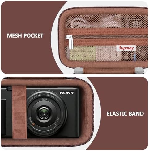 Hard Travel Case for Sony ZV-1, ZV-1F, ZV-1 II Digital Camera, Brown - Image 4