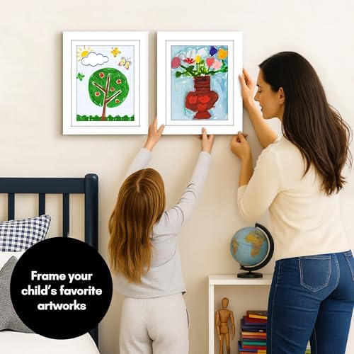 Americanflat 8.5x11 Changeable Kids Art Frame 2-Pack - White - Image 2