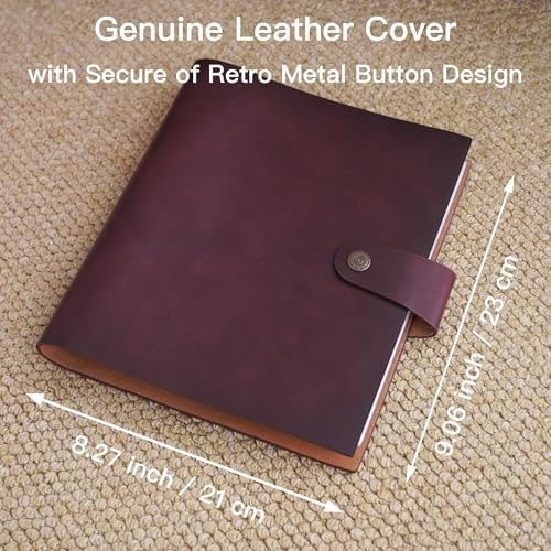 Genuine Leather Photo Album 300 Pockets, 4x6 for 300 Photos, with 40 Writing Paper, Bookshelf Scrapbook for Travel Family Wedding Kids Graduation Baby Pictures, Wine Brown - Image 4