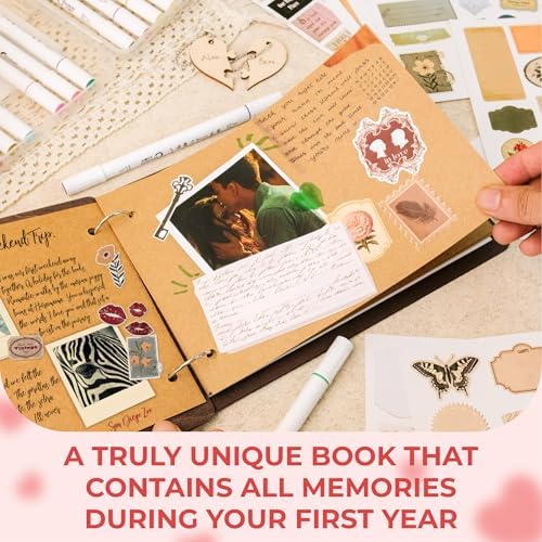 1 Year Anniversary Scrapbook for Couples, First Anniversary Wedding Gifts - Image 6