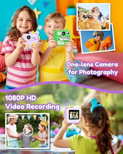KOKODI Kids Camera Instant Print, Toddler Cameras Christmas Birthday Gifts for Girls Age 3-12, Digital Video Instant Printable Camera for Kids,Toys for Ages 5-7 Girls (Purple) - Image 5