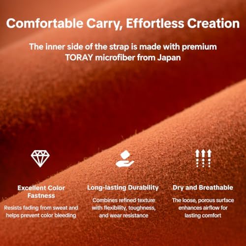 PGYTECH Camera Strap Air, Retro Genuine Leather for Compact Cameras - Image 5