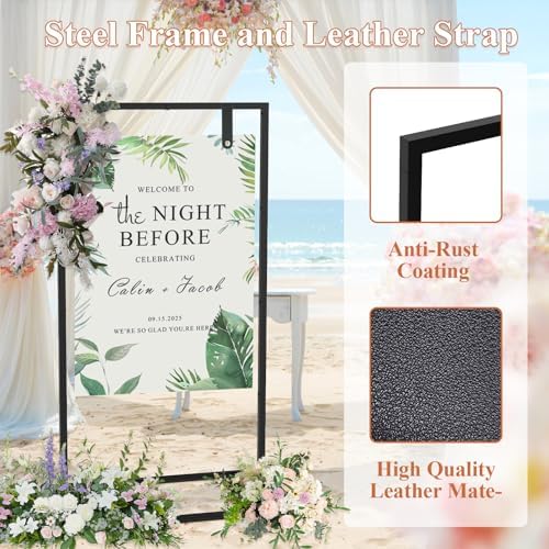 Wedding Sign Holder for Welcome Signs and Seating Charts,Black - Image 5