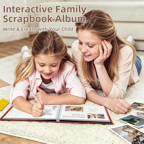 Popotop Photo Album Self Adhesive Scrapbook Album for 4x6 5x7 8x10 Pictures DIY Photo Book as Scrapbooking Supplies Kits, Birthday Gifts for Women Mom Wedding Baby Family Travel - Image 2