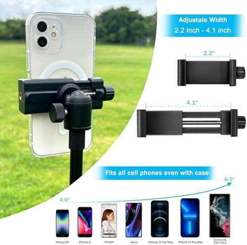 Monopod and Tripod Selfie Stick to Record Golf Swing - Multi Functional Phone Holder with Magnetic and Phone Holder - Golf Training Aid - Compatible with All iPhone Android Phone - Image 5