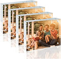 Egofine 5x7 Acrylic Frames 4 Pack, 20mm Thicker Frameless Clear Picture Frames, Double Sided Magnetic Picture Frames, Free Standing Desktop Display by Egofine