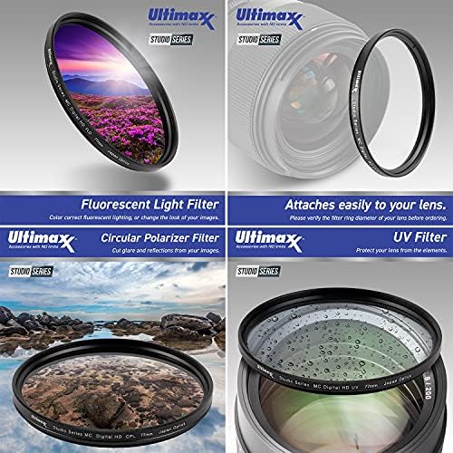 Ultimaxx 58MM Complete Lens Filter Accessory Kit with 58MM 2.2X Telephoto and .43x Wide Angle/Macro Lenses for: Canon EOS Rebel 9000D 800D 760D 750D 700D 1300D 1200D T100, 4000D, 3000D, 2000D & More - Image 6