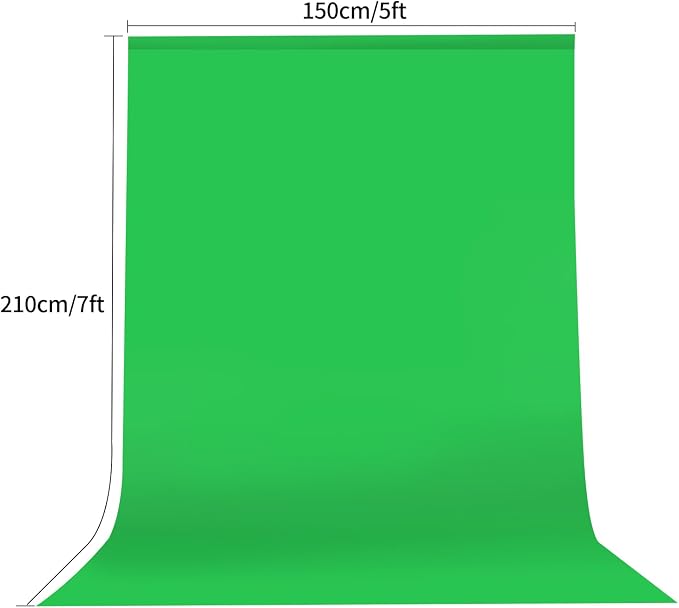 Hemmotop Chromakey Green Screen Backdrop, 5x7ft Small Background Fabric | Solid Chroma Green, Polyester Cloth, Perfect for Streaming Video Calls Zoom Studio, Ideal for Content Creators, Photography - Image 8