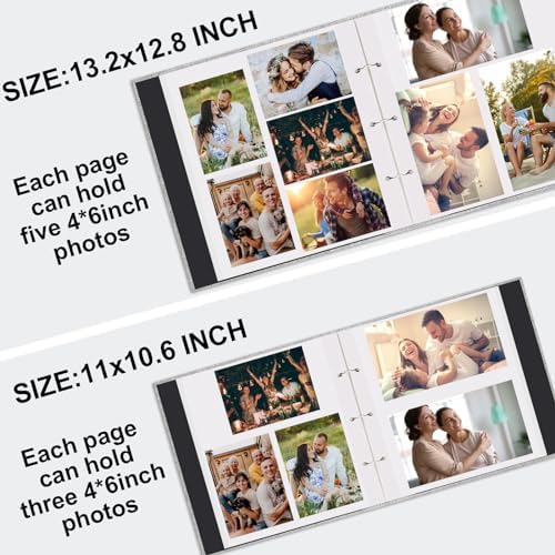 Zesthouse 18 In Photo Album Self Adhesive with Picture Display Window, 3-Ring Scrapbook Albums 60 Pages Holds 10x12 8x10 5x7 4x6 Photos, DIY Photo Book Ideal Gift for Family Wedding Baby - Image 4