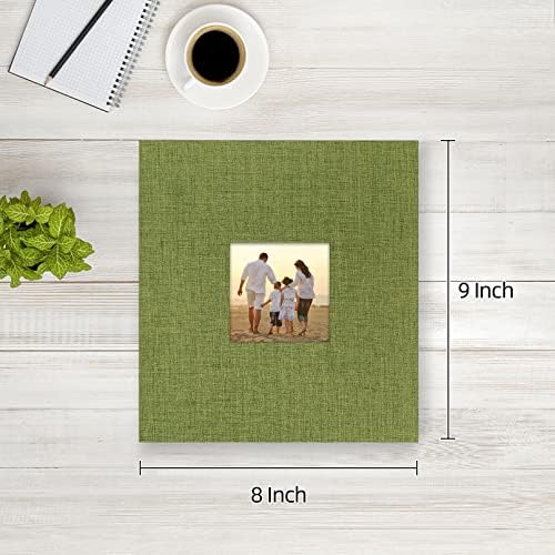 potricher Photo Album 4x6 Pictures, 200 Pockets, Linen Cover, Green - Image 2