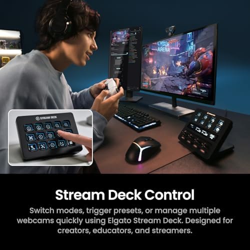Insta360 Link 2 Pro Creator Bundle – 4K PTZ Webcam for PC/Mac, 1/1.3” Sensor, Low-Light, AI Tracking, HDR, Directional Noise-Canceling Mics, Supports Stream Deck, Zoom, Twitch for Streaming - Image 6