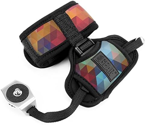 USA Gear Professional Grip Camera Wrist Hand Strap with Geometric Neoprene Design and Metal Plate - Compatible with Canon, Fujifilm, Nikon, Sony and more DSLR, Mirrorless, Point & Shoot Cameras - Image 4