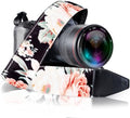 Art Tribute Camera Strap - Shoulder, Crossbody & Neck Camera Strap for Photographers, Fits All Cameras, Canon Nikon Sony Fujifilm, Padded Strap W/Quick Release, Embroidered Cotton & Leather Ends by ArtTribute