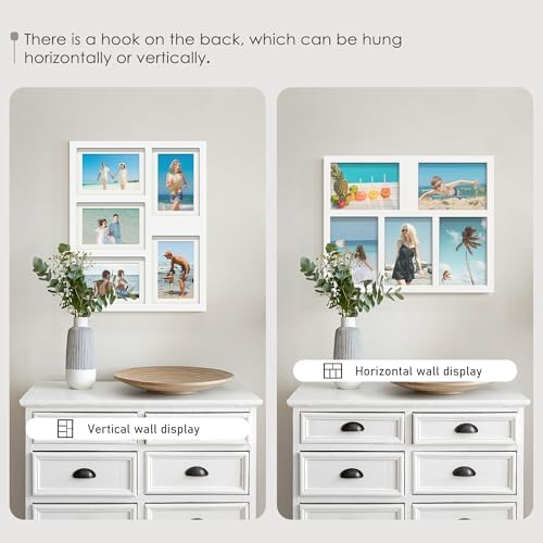 DUENPY 5x7 Collage Frame Holds 5 4x6 Photos White - Image 6