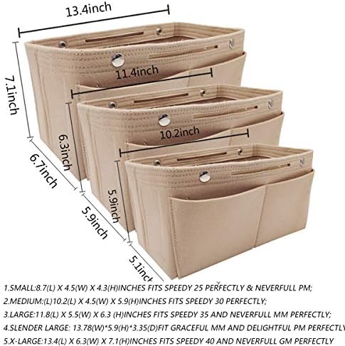 LEXSION Purse Organizer Insert Multi Pocket Bag Organizer Shaper - Image 7