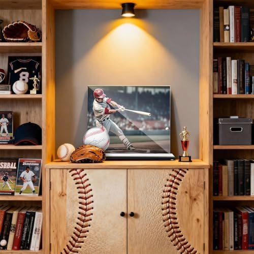 DoubleFill Acrylic Display Case Ball Cards,Black,Extra Large,Baseball - Image 3