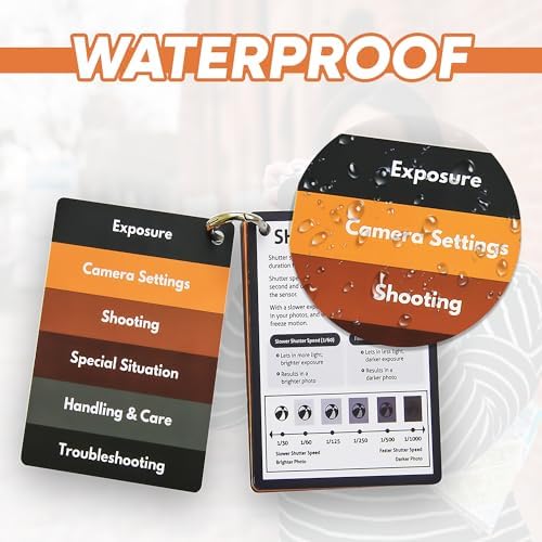 DSLR Camera Photography Cheat Sheet Cards - Photography Accessories for Canon, Nikon, Sony - Quick Reference Flashcards for Photographers - Exposure, Settings, Troubleshooting Guides & Tips - 4” x 3” - Image 6