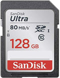 SanDisk Ultra 128GB SDXC UHS-I Memory Card up to 80MB/s (SDSDUNC-128G-GN6IN), Black by Unknown