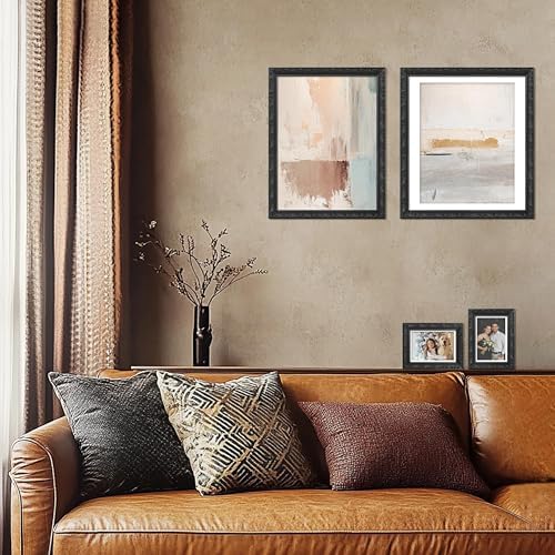 VIOLABBEY 14x16 Picture Frame Black, Ornate Vintage Photo Frame - Image 6