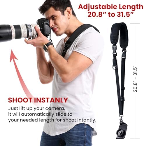 waka Rapid Camera Neck Strap with Quick Release and Safety Tether - Image 6