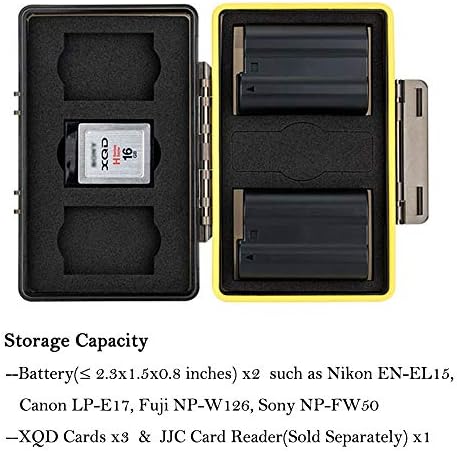 JJC Camera Battery Case Holder for 2 x EN-EL15 EN-EL14 Batteires & 3 XQD - Image 2