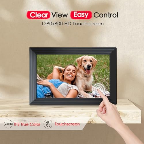 Frameo 10.1" Digital Picture Frame WiFi 32GB, Birthday Gifts for Mom, Women - Image 4