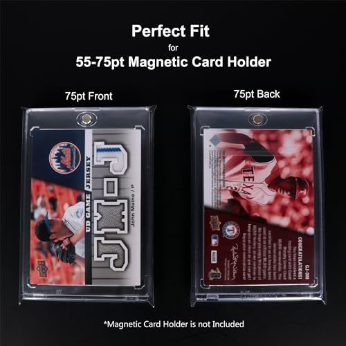 Resealable Sleeves for 55-75PT Magnetic Card Holders, Exact Fit Team Bags for 55-75PT Magnetic Card Holders (400 Pack) - Image 2