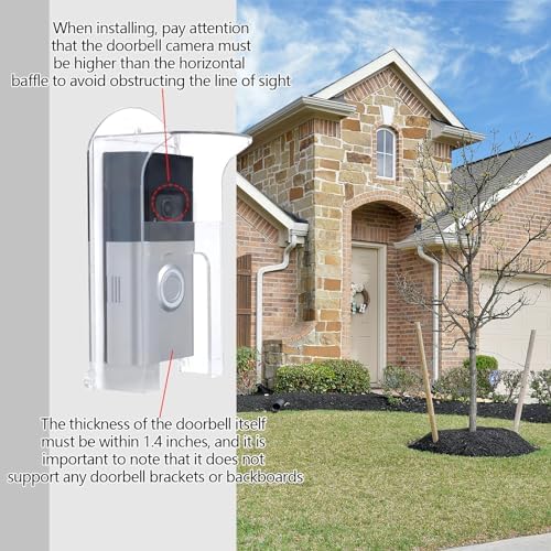 Transparent Plastic Doorbell Rain Cover Compatible with Ring, Blink, Eufy - Image 3
