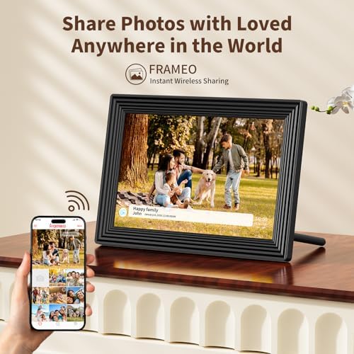 Digital Picture Frame,10.1 Inch Frameo Digital Photo Frame, 1280x800 IPS LCD Touch Screen,16GB, Supports SD Cards,Share Happy Moments Instantly via Frameo App from Anywhere,Best Gifts for Your Loves - Image 2