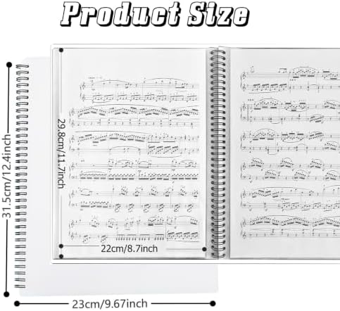60 Pockets Portfolio Binder with Plastic Sleeves, Presentation Book Display 120 Pages File Folder for Artwork, Sheet Music, Document, Diamond Painting - Image 3