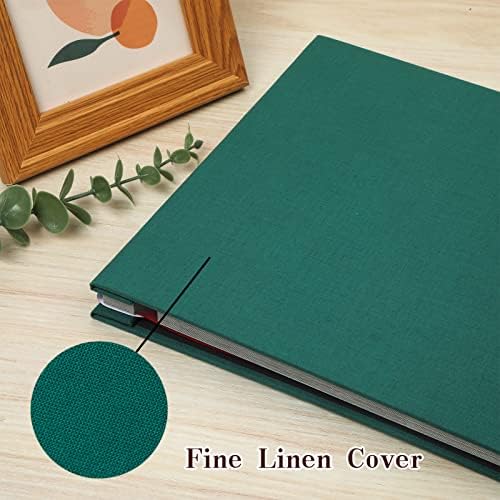 Spbapr Large Photo Album Self Adhesive Linen Cover Magnetic Scrapbook Album DIY Scrap Book 40 Black Sticky Pages for 4x6 5x7 8x10 10x12 Pictures with A Metal Pen - Image 3