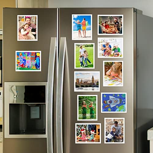 CRUGLA 12 Packs 8.5x11 Magnetic Picture Frames for Refrigerator Locker, 8.5 by 11 Photo Certificate Document Frame Bulk, Peel and Stick Kids Artwork Holders for Fridge Dishwasher Whiteboard - Image 6