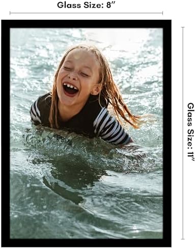 Americanflat 8x11 Picture Frame - Slim Molding - Black - Image 2
