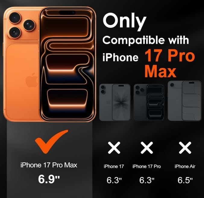 3PCS Rear Back Camera Lens Protector Tempered Glass for iPhone 17 Pro Max - HD Clear Full Coverage Guard [Not for iPhone 17 Pro] - Image 2