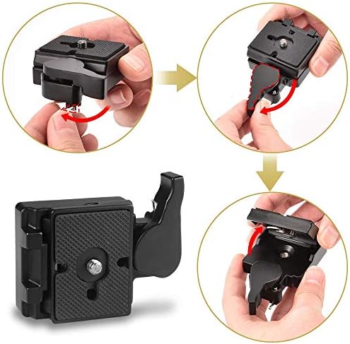 UTEBIT 323 RC2 Tripod Quick Release Plate, with 1/4" and 3/8" Camera Screw - Image 3