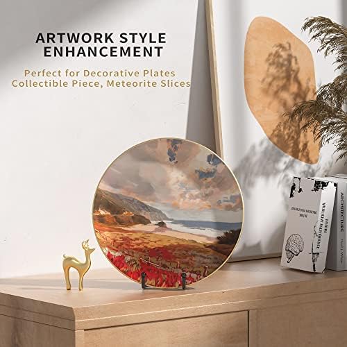 IPAME 4 Pack Plate Stands for Display - 6 Inch Metal Square Wire Plate Holder Display Stand + Picture Frame Stand Holder Easel for Book, Decorative Plate, Plaque, Photo, Platter (Black) - Image 4