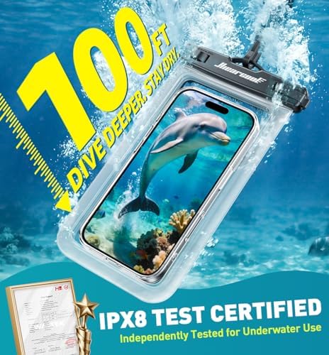Hiearcool Waterproof Phone Pouch, Waterproof Phone Case, Clear&Mint 2-Pack - Image 2